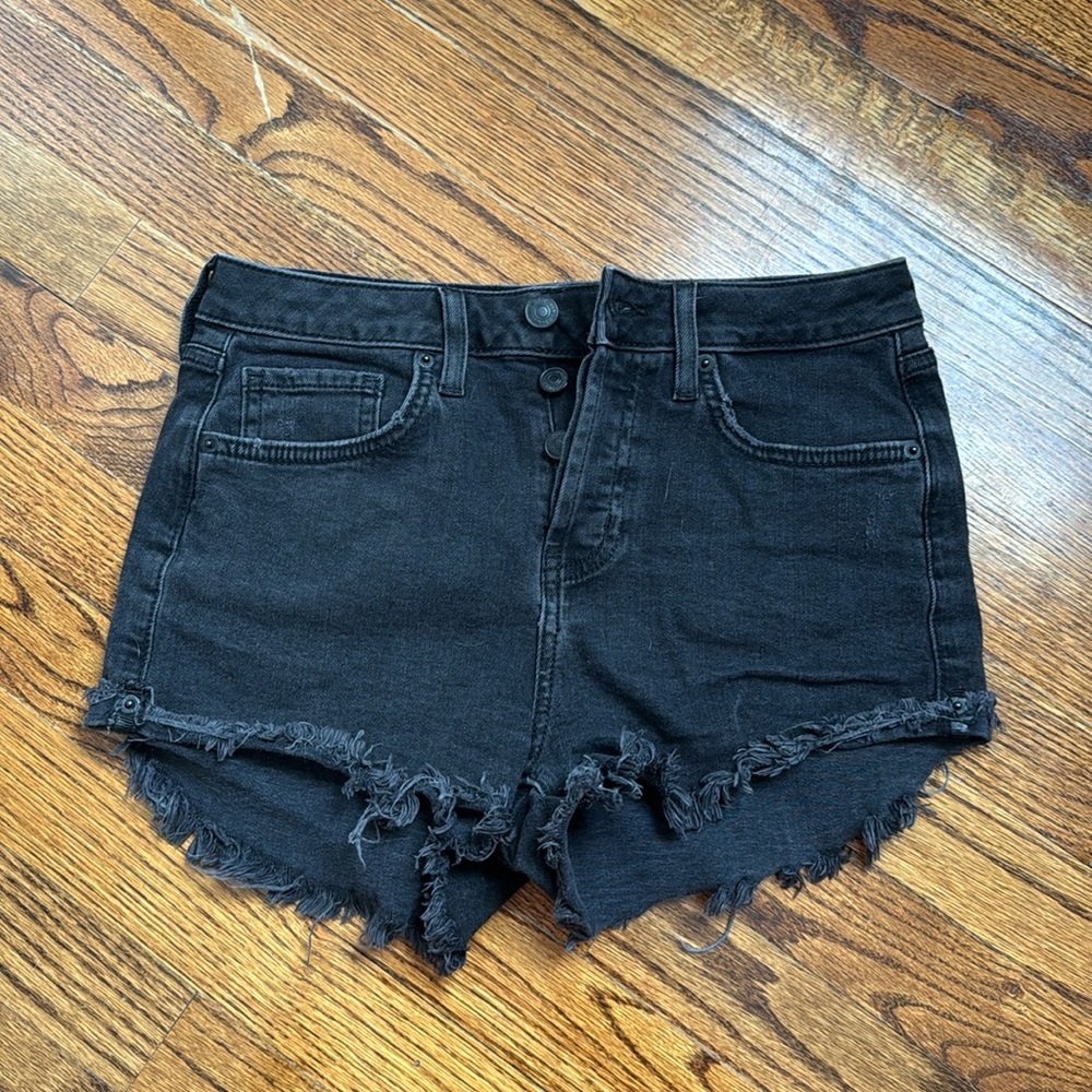 Black Jean shorts